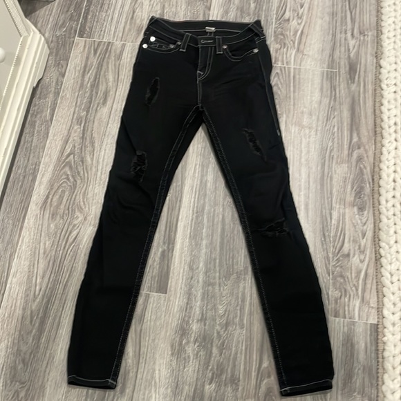 True Religion black distressed jeans - Picture 2 of 4